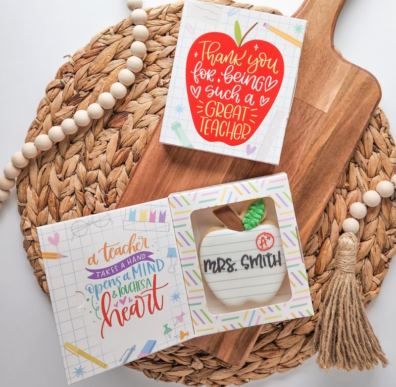 Teacher appreciation personalized apple cookie - pickup 5/2 or 5/3