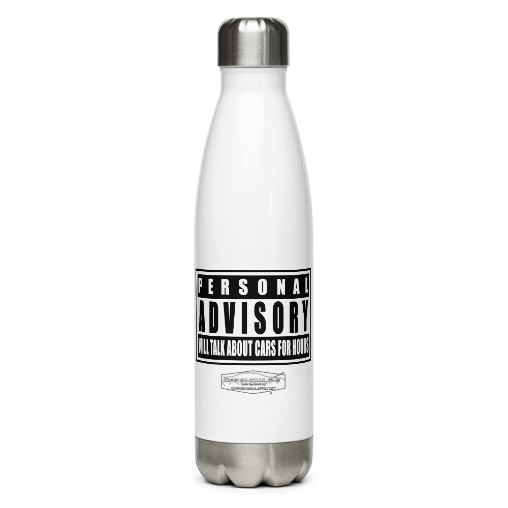 Personal Advisory Warning Stainless Steel Water Bottle