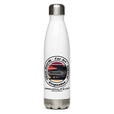 Sunset Car Show Stainless Steel Water Bottle