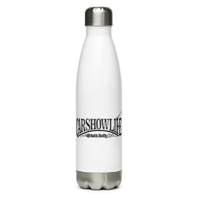 Car Show Life Stylized Logo Stainless Steel Water Bottle