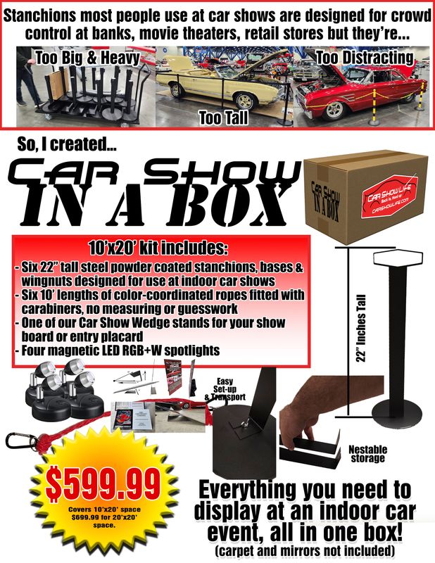 CAR SHOW IN A BOX STANCHION KIT