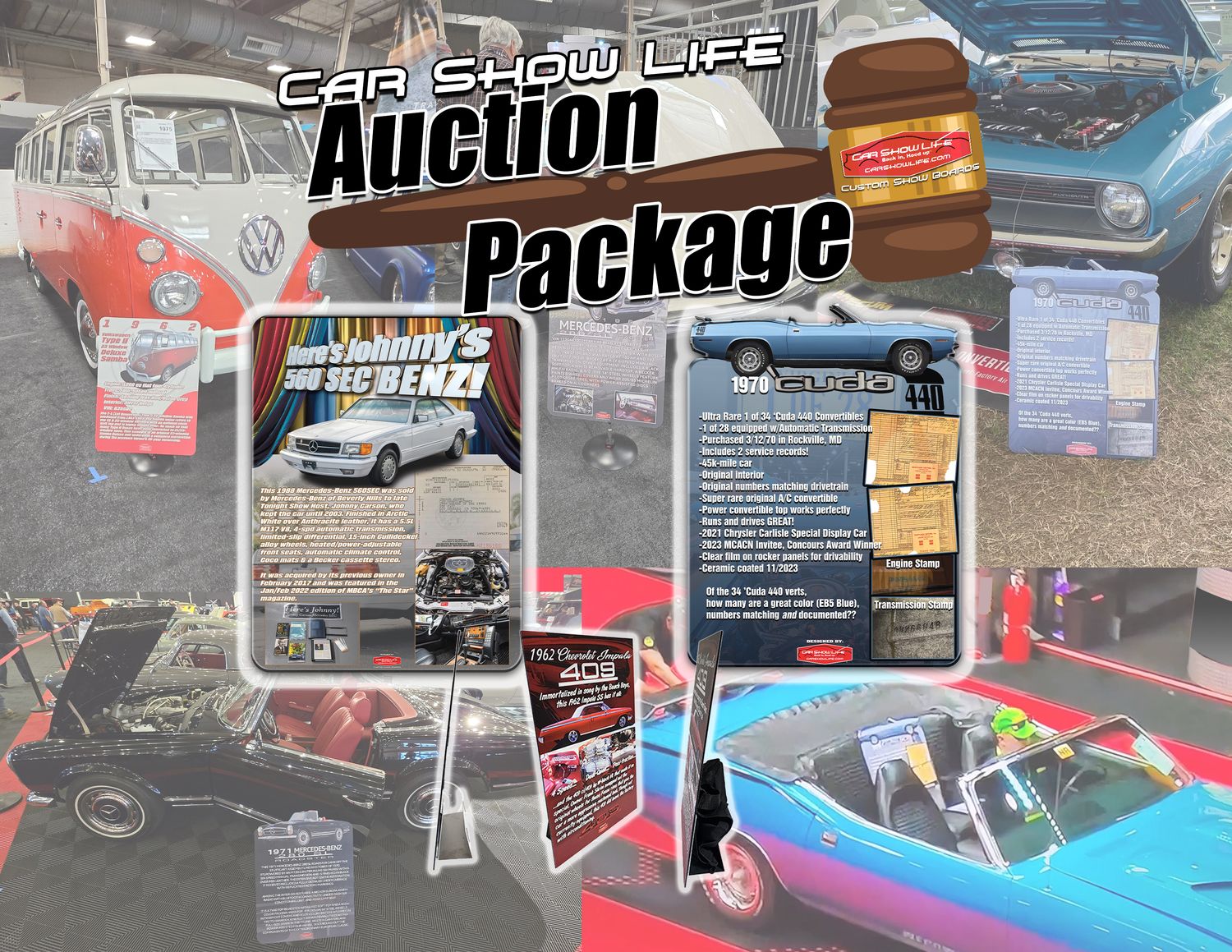 CUSTOM SHOW BOARD-AUCTION PACKAGE