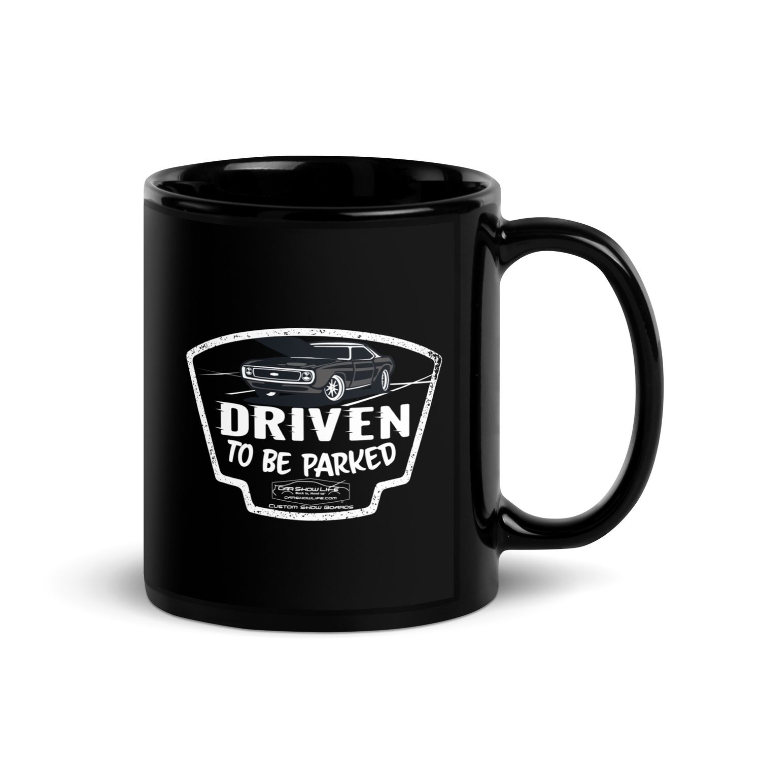 Driven To Be Parked Black Glossy Mug