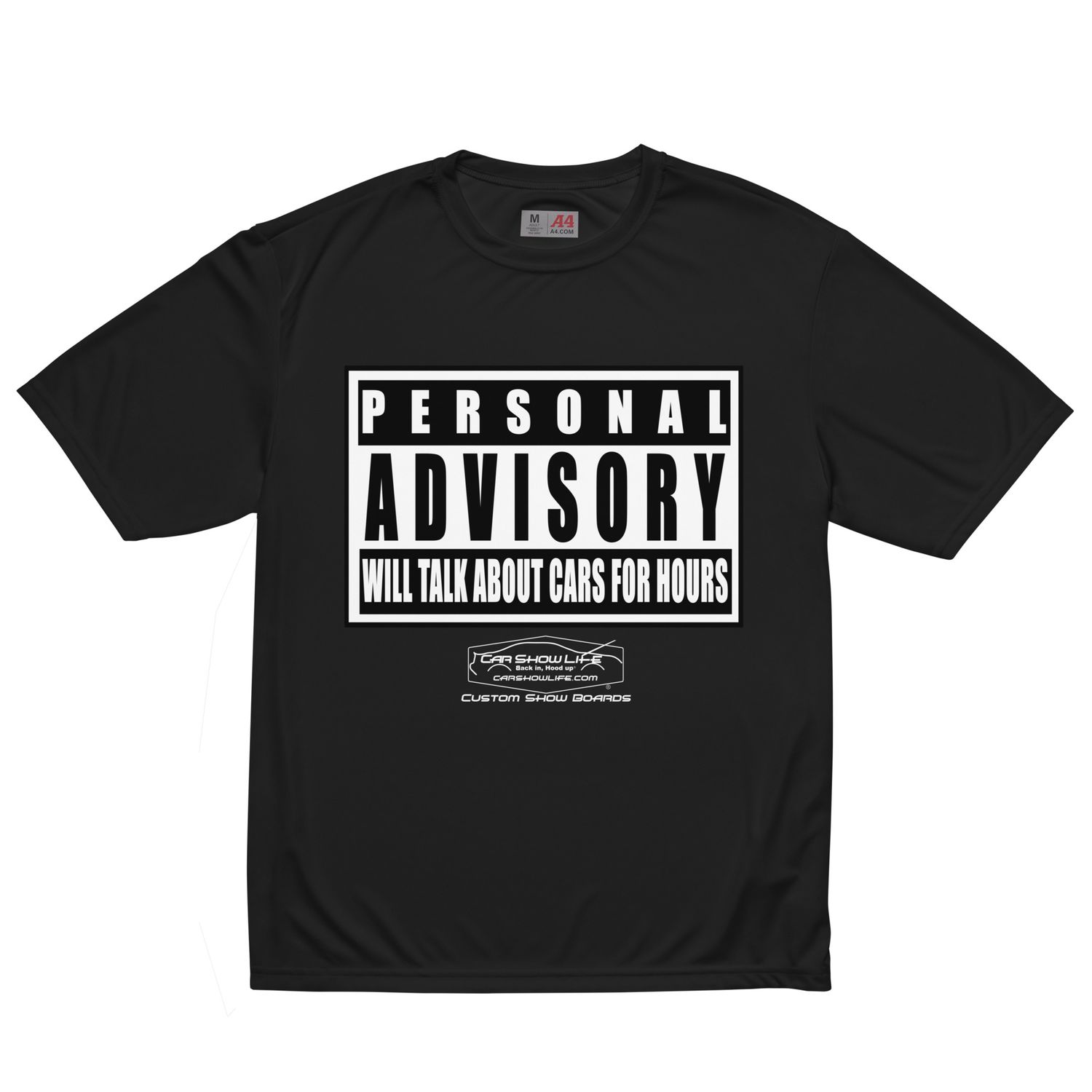 Personal Advisory Warning Unisex performance crew neck t-shirt