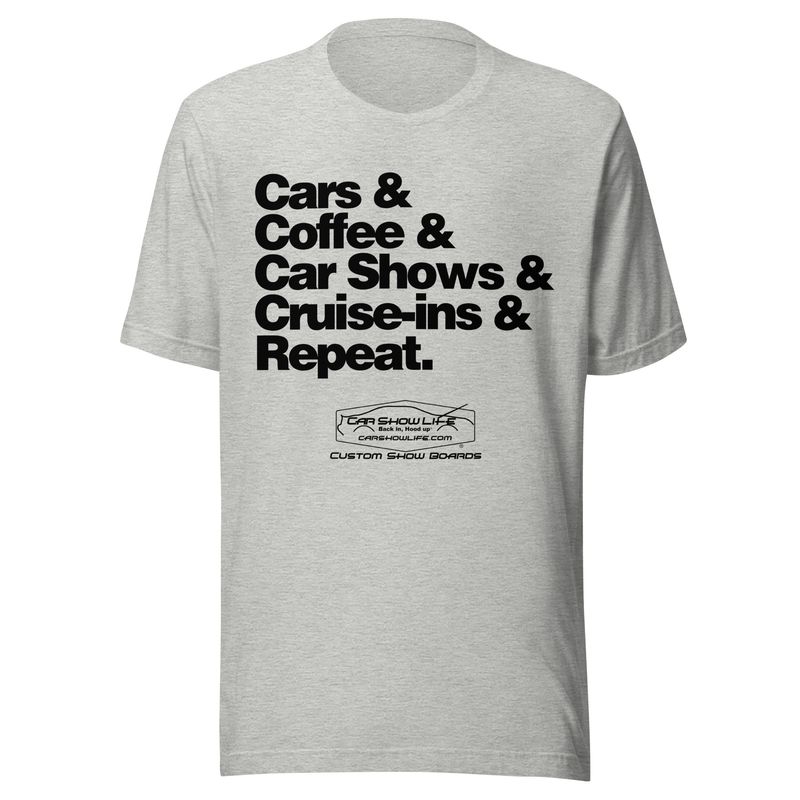Cars And Coffee And Car Shows Unisex t-shirt