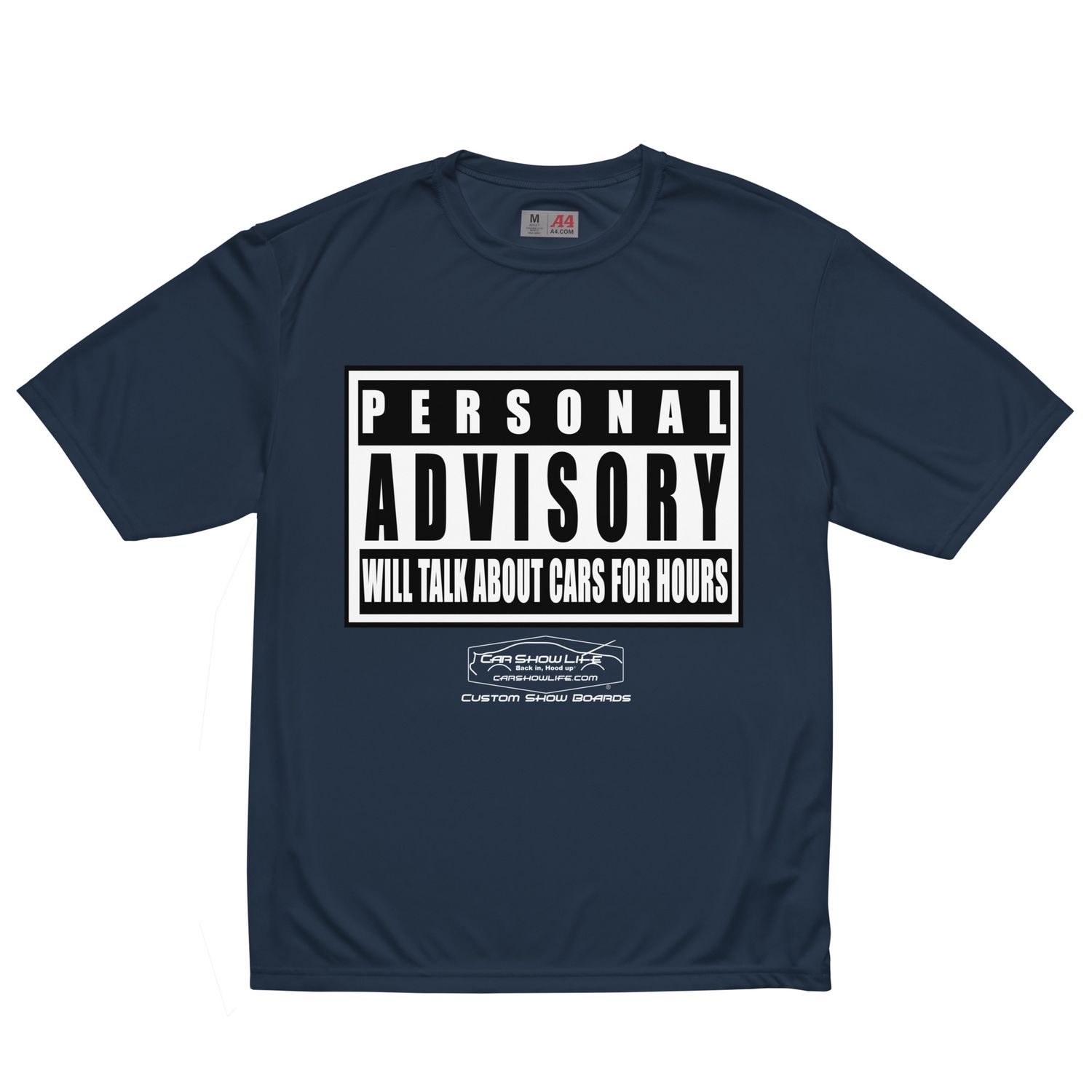 Personal Advisory Warning Unisex performance crew neck t-shirt