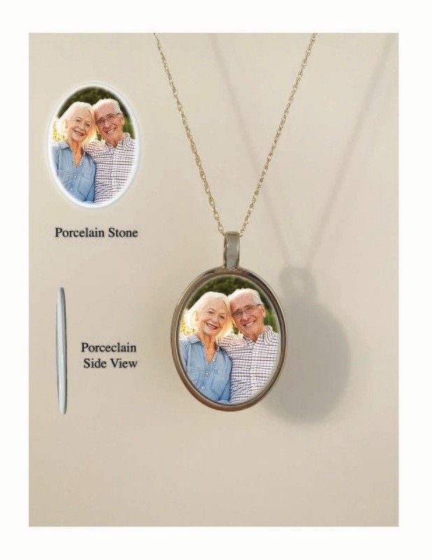 Gold plated Personalised Stone Pendant