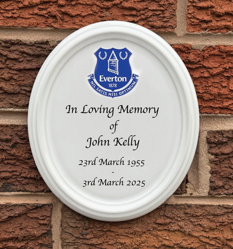 Everton Memorial Plaque