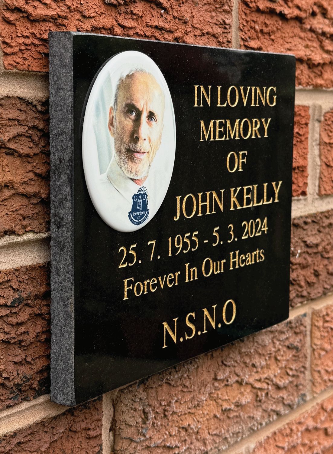 Everton Memorial Plaque