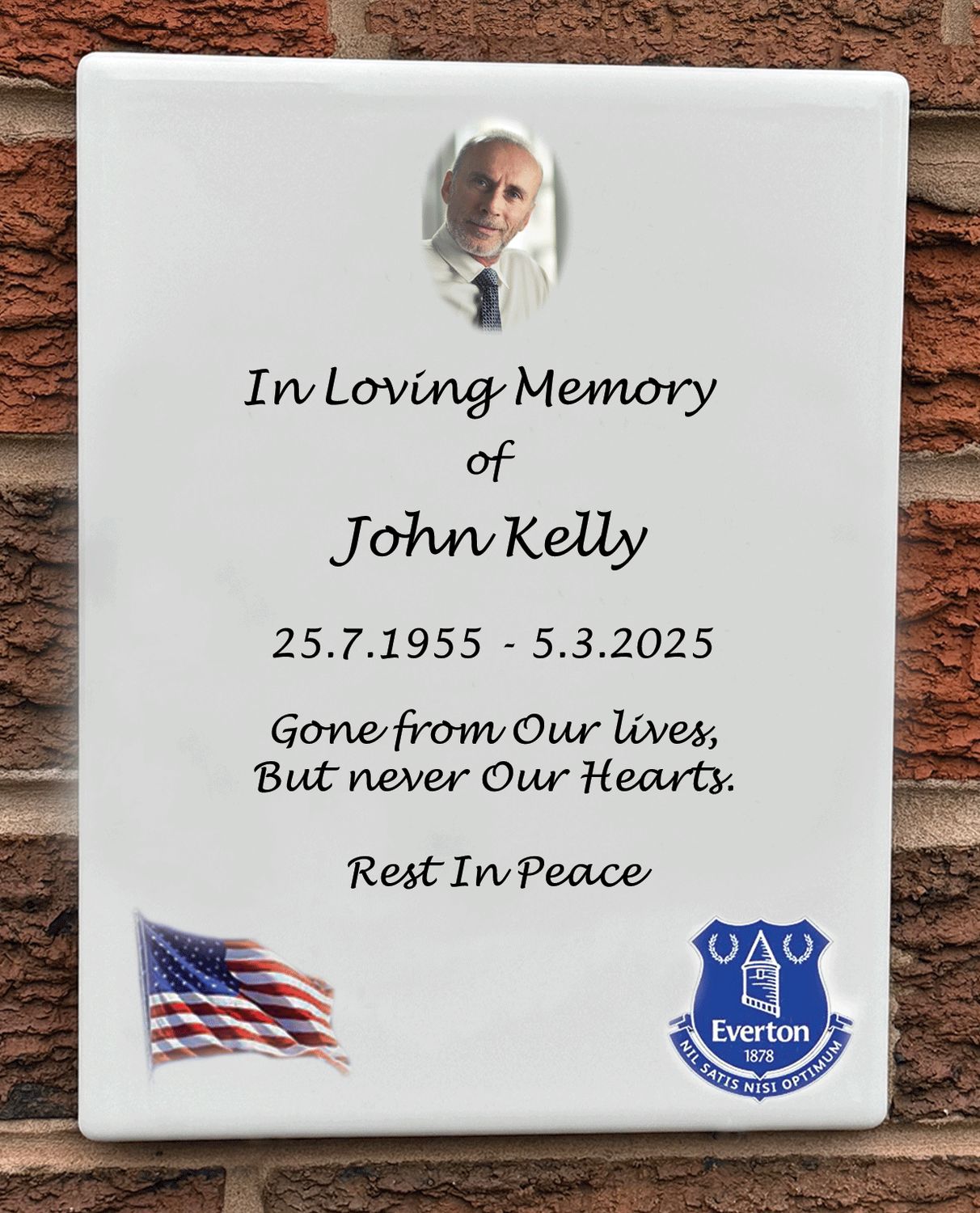 Everton Memorial Plaque