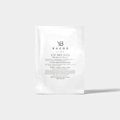 YB BACOS LINE V.I.P. SILVER MASK MIT HYALURON UND PEPTIDEN - 20er Pack YB BACOS LINE V.I.P. SILVER MASK MIT HYALURON UND PEPTIDEN - 20er Pack