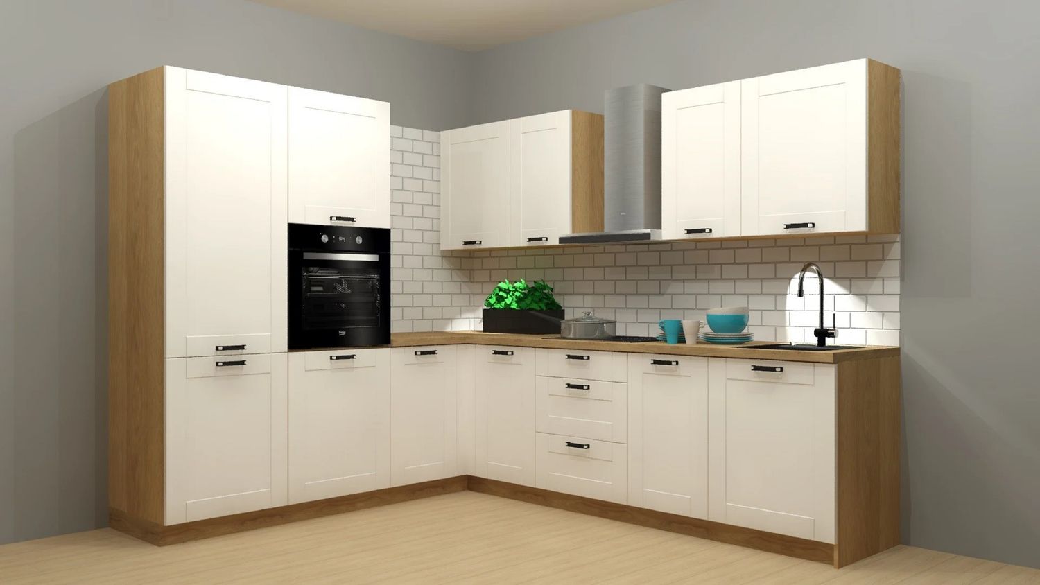 Hoekkeuken Family Line Edan – complete set 230 cm x 275 cm