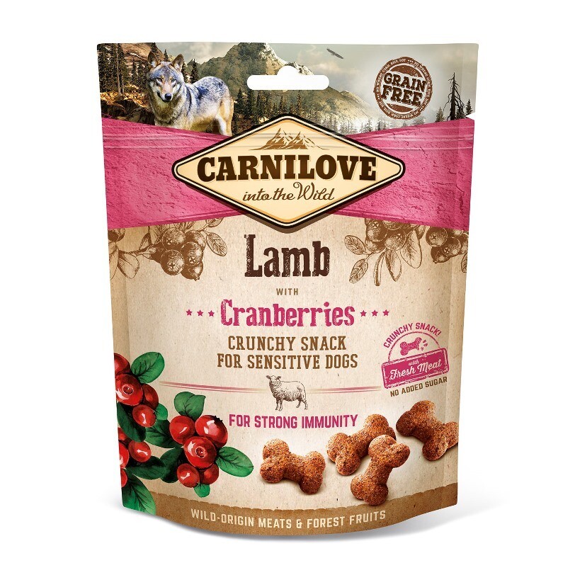 6 x Carnilove Crunchy Snack Lam en Veenbes 200gr
