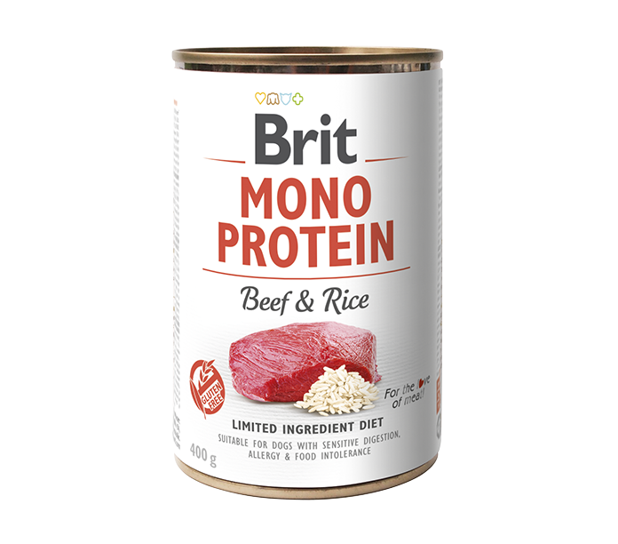 Brit Mono Protein Runds & Rijst 400 g