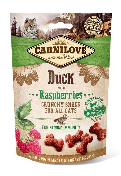 Carnilove snack kat - Duck Raspberries crunchy 50 gram