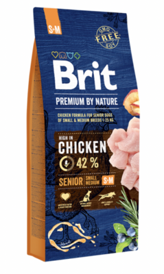 Brit Premium by nature Senior S/M 15kg