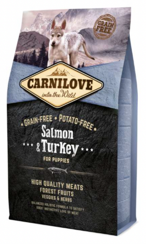 Carnilove - hond - puppy zalm & kalkoen 4kg Carnilove - hond - puppy zalm & kalkoen 4kg