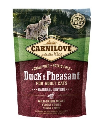 Carnilove Kat Eend & Fazant - Haarbal 400gr Carnilove Kat Eend & Fazant - Haarbal 400gr