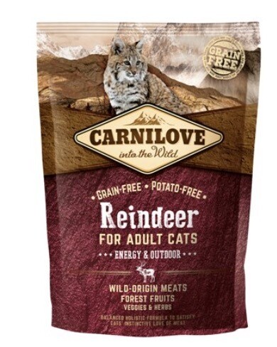 Carnilove Kat Rendier - Energie & Outdoor 400gr Carnilove Kat Rendier - Energie & Outdoor 400gr