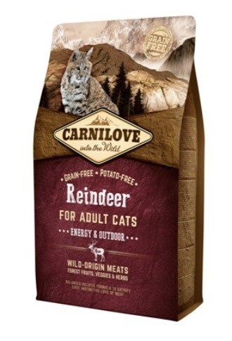 Carnilove Kat Rendier - Energie & Outdoor 2kg Carnilove Kat Rendier - Energie & Outdoor 2kg
