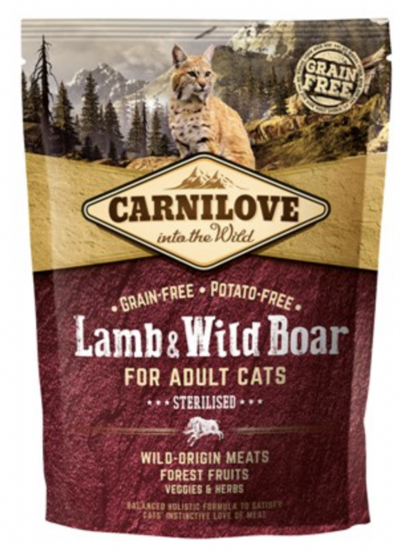 Carnilove Kat Lam & Wild Zwijn - Gesteriliseerd 400gr Carnilove Kat Lam & Wild Zwijn - Gesteriliseerd 400gr