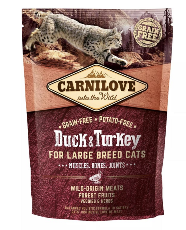 Carnilove Kat Eend & Kalkoen - Grote Katten 400gr Carnilove Kat Eend & Kalkoen - Grote Katten 400gr