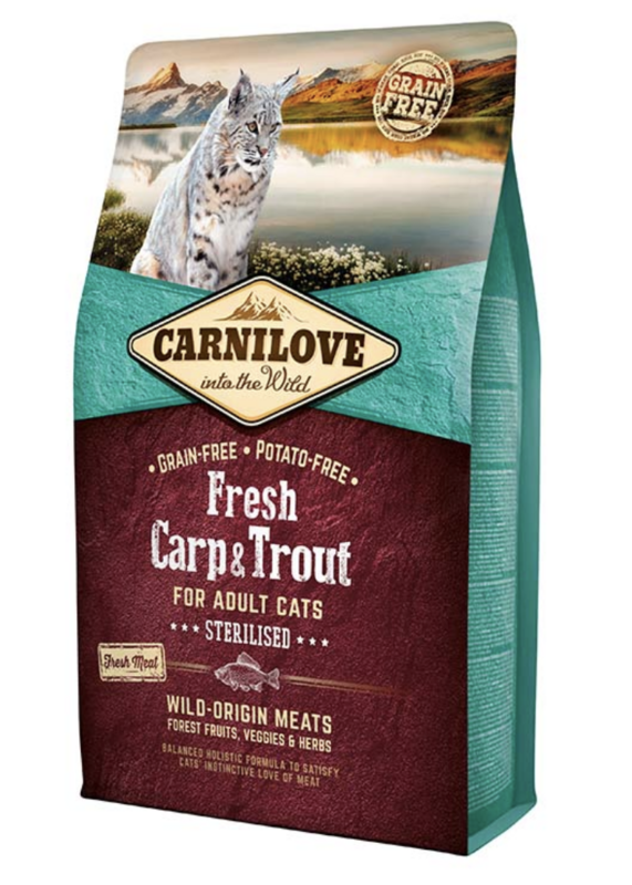 Carnilove Kat Fresh Karper & Forel - Gesteriliseerd 6kg Carnilove Kat Fresh Karper & Forel - Gesteriliseerd 6kg