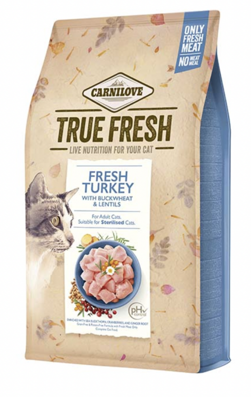 Carnilove True Fresh kat - Turkey for Cats 4,8kg Carnilove True Fresh kat - Turkey for Cats 4,8kg