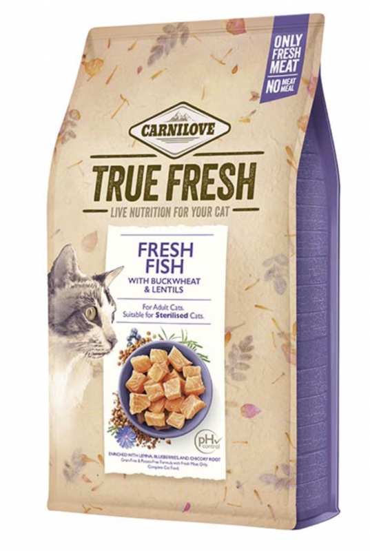 Carnilove True Fresh kat - Fish for Cats 4,8kg Carnilove True Fresh kat - Fish for Cats 4,8kg