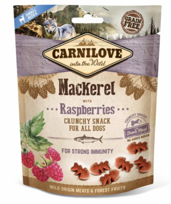 6 x Carnilove Crunchy Snack Makreel en Frambozen 200gr