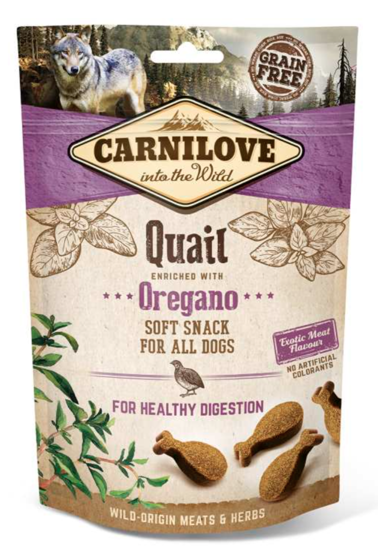Carnilove Soft Snack Kwartel en Oregano 200gr