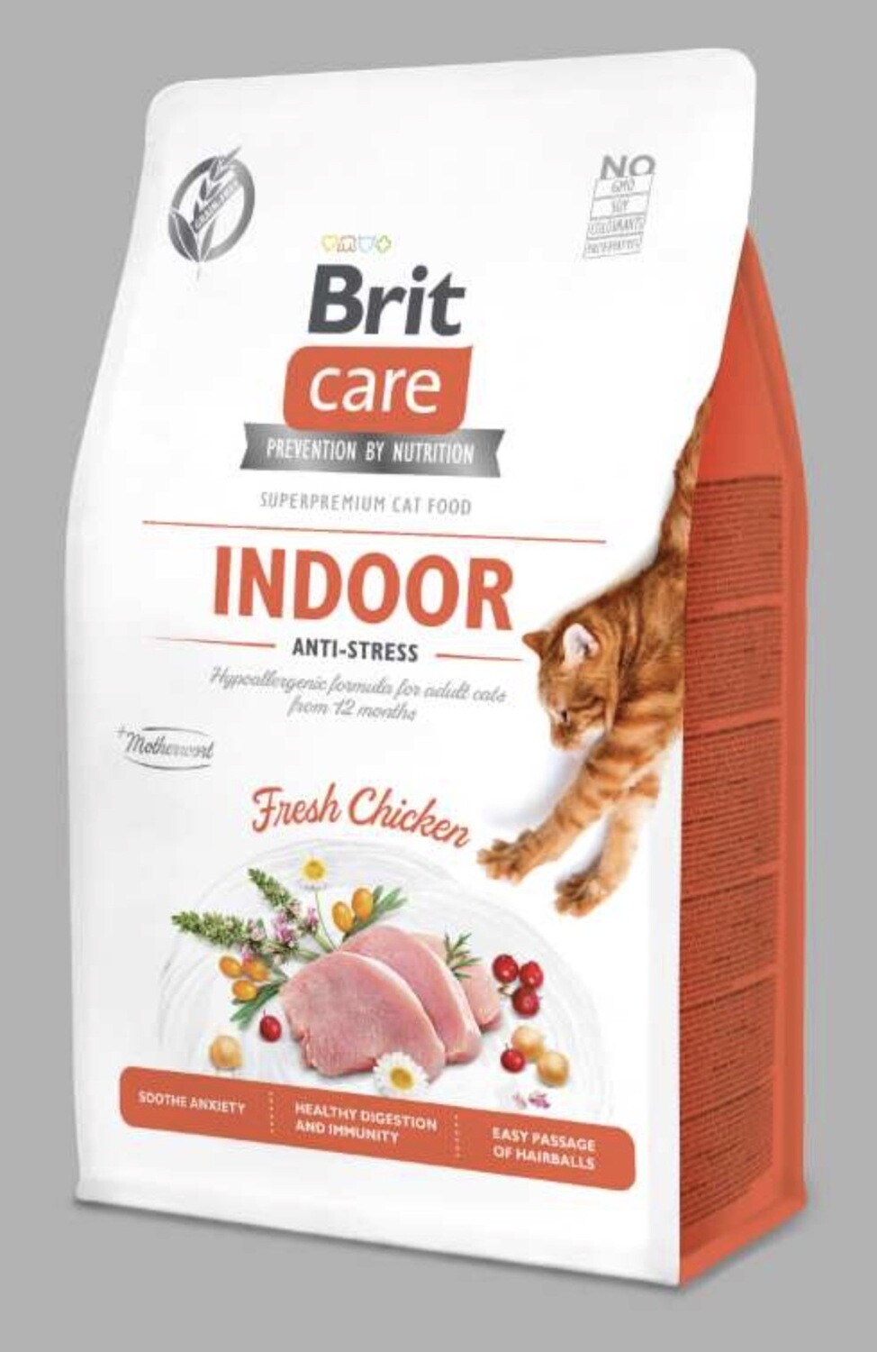 Brit Care Cat - Graanvrij - binnenhuiskat anti-stress 2kg