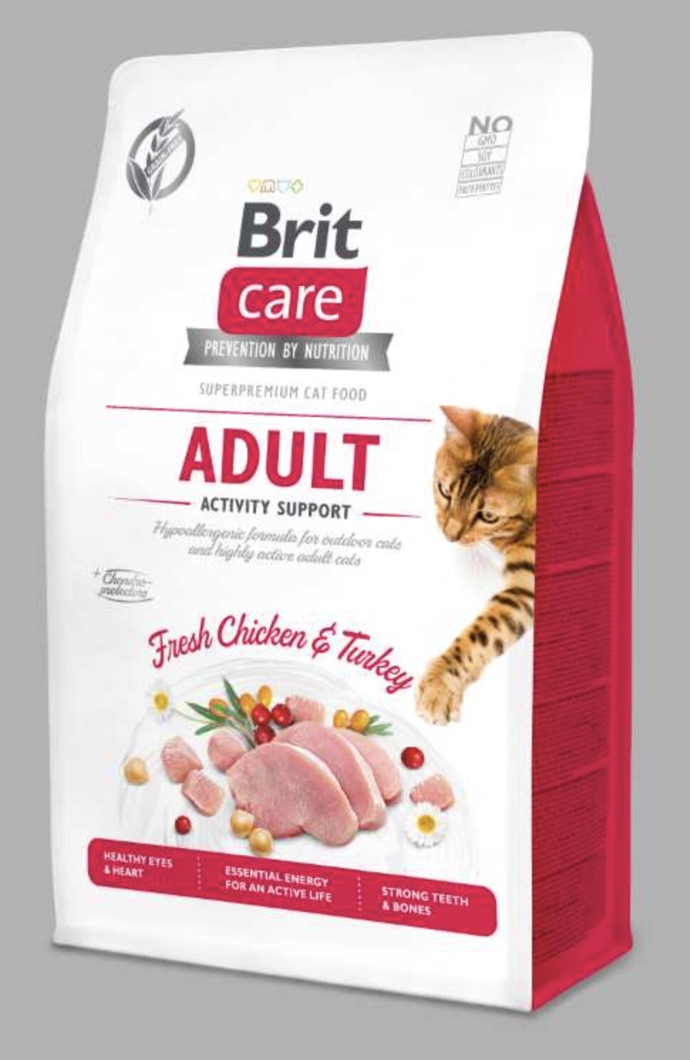 Brit Care Cat - Graanvrij - Volwassen actieve kat - 2kg