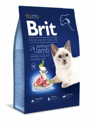 Brit Premium Cat - voor gesteriliseerde katten - met lam - 8kg