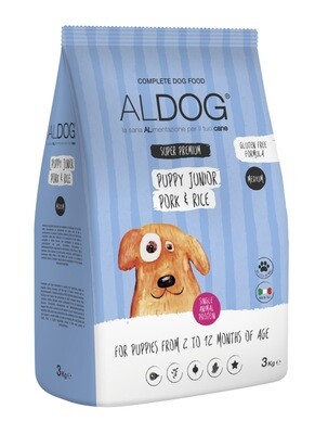 ALDOG - Puppy Junior - Pork&rice - 3kg Medium