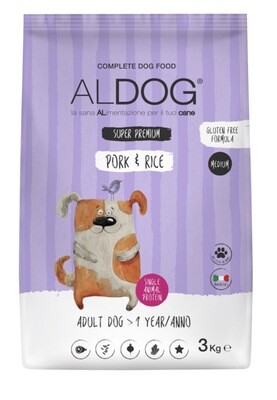 ALDOG - Pork & Rice - 3 kg - Medium