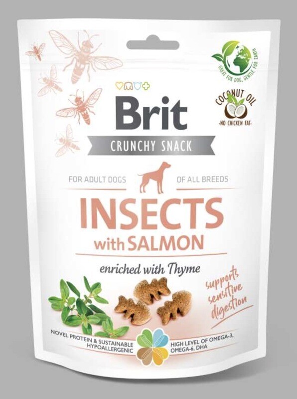 Crunchy snack - Insecten met zalm & tijm 200gr Crunchy snack - Insecten met zalm & tijm 200gr