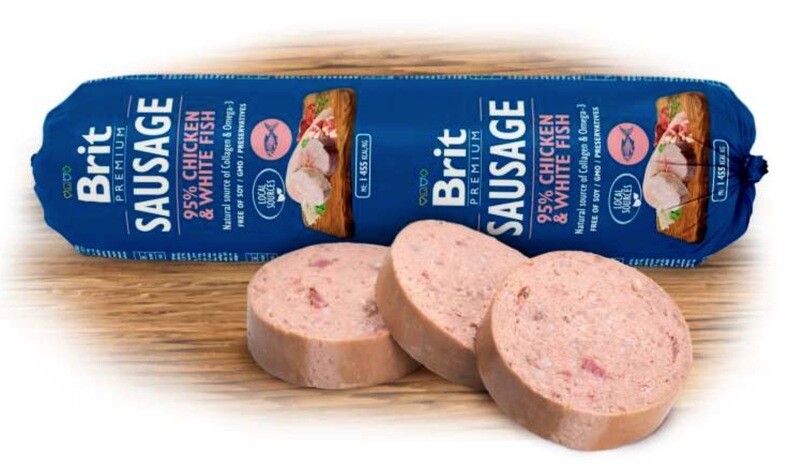 Brit Worst Kip & Witte Vis 800 g