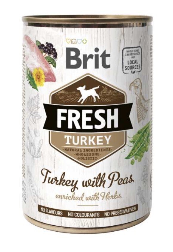 Brit Fresh blik Kalkoen & Erwt 400 g