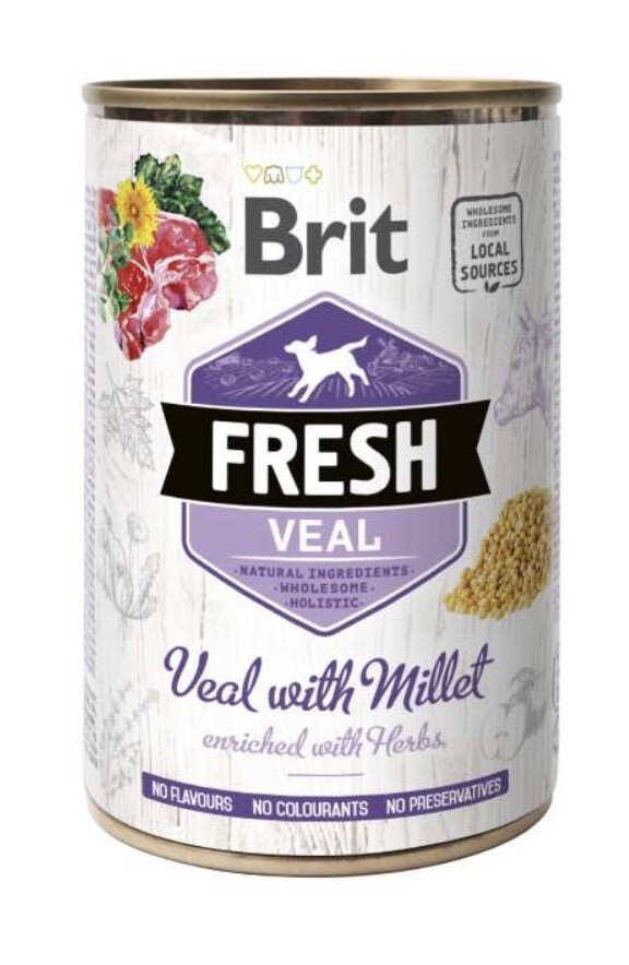 Brit Fresh blik Kalf & Millet 400 g