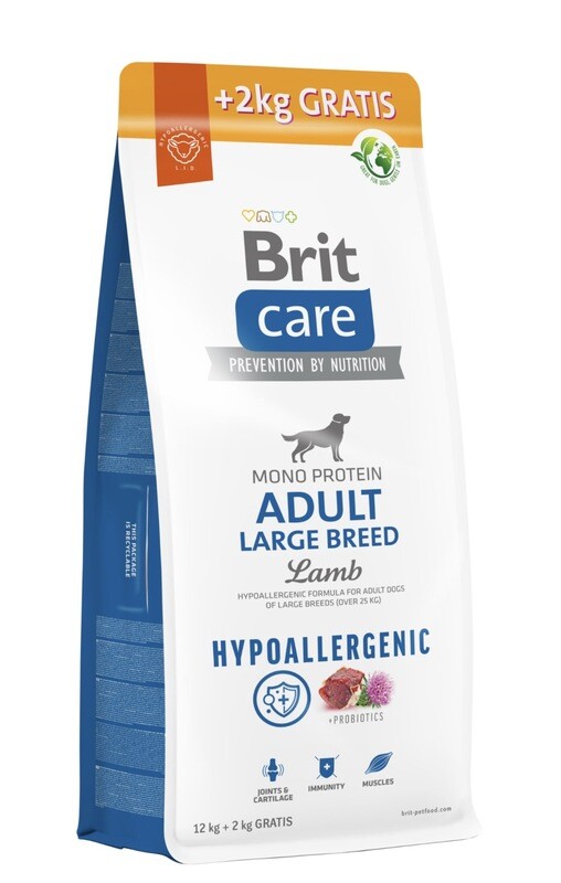 Brit Care Adult Large Breed Lam & Rijst 12kg + 2kg Gratis! Brit Care Adult Large Breed Lam & Rijst 12kg + 2kg Gratis!