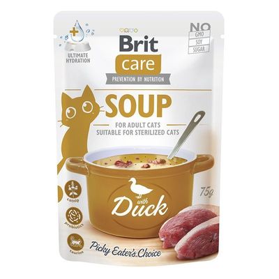 Brit Care kat/cat soup – eend/duck – 75g