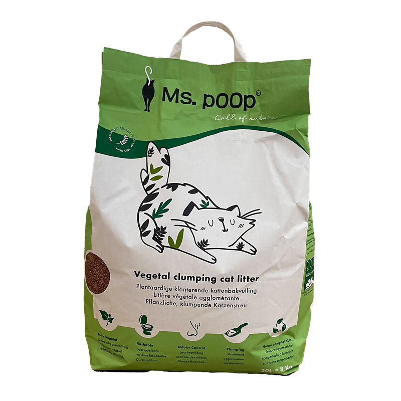 MS POOP - Plantaardige klonterende kattenbakvulling 20 L