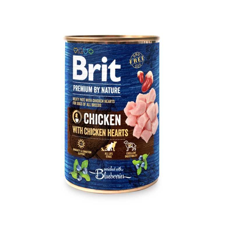 Brit Premium Blik Chicken with Hearts 400 g