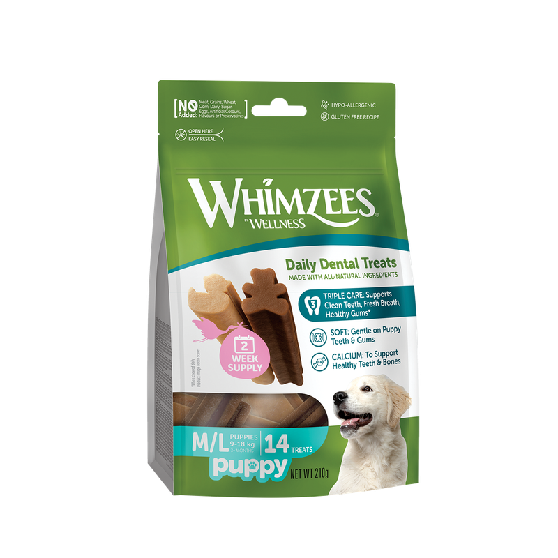 Whimzee Snack Puppy M/L - 14 stuks Whimzee Snack Puppy M/L - 14 stuks