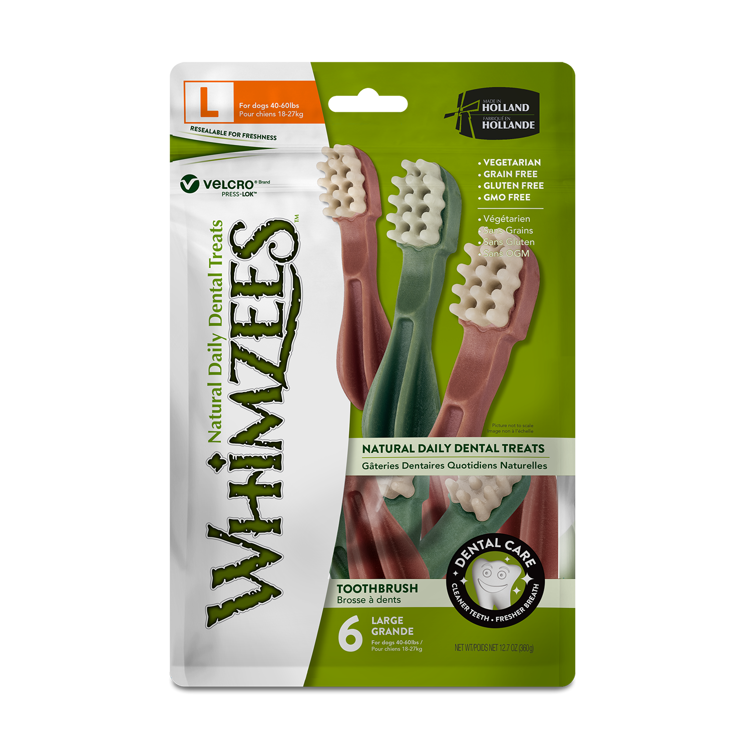 Whimzee Snack Tandenborstel L - 6 stuks