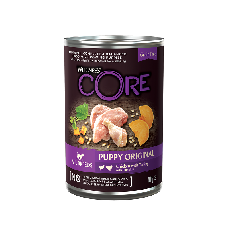 Blik Wellness Core puppy kip-kalkoen-pompoen Blik Wellness Core puppy kip-kalkoen-pompoen