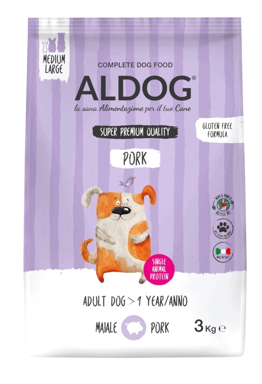 Aldog - varken & rijst/pork & rice - 3 kg - medium en large