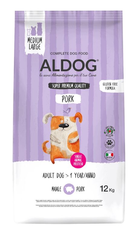 Aldog - varken & rijst /pork & rice - 12 kg - medium en large
