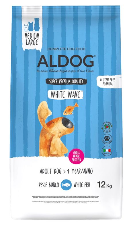 Aldog – witvis/white wave – medium/large 12kg